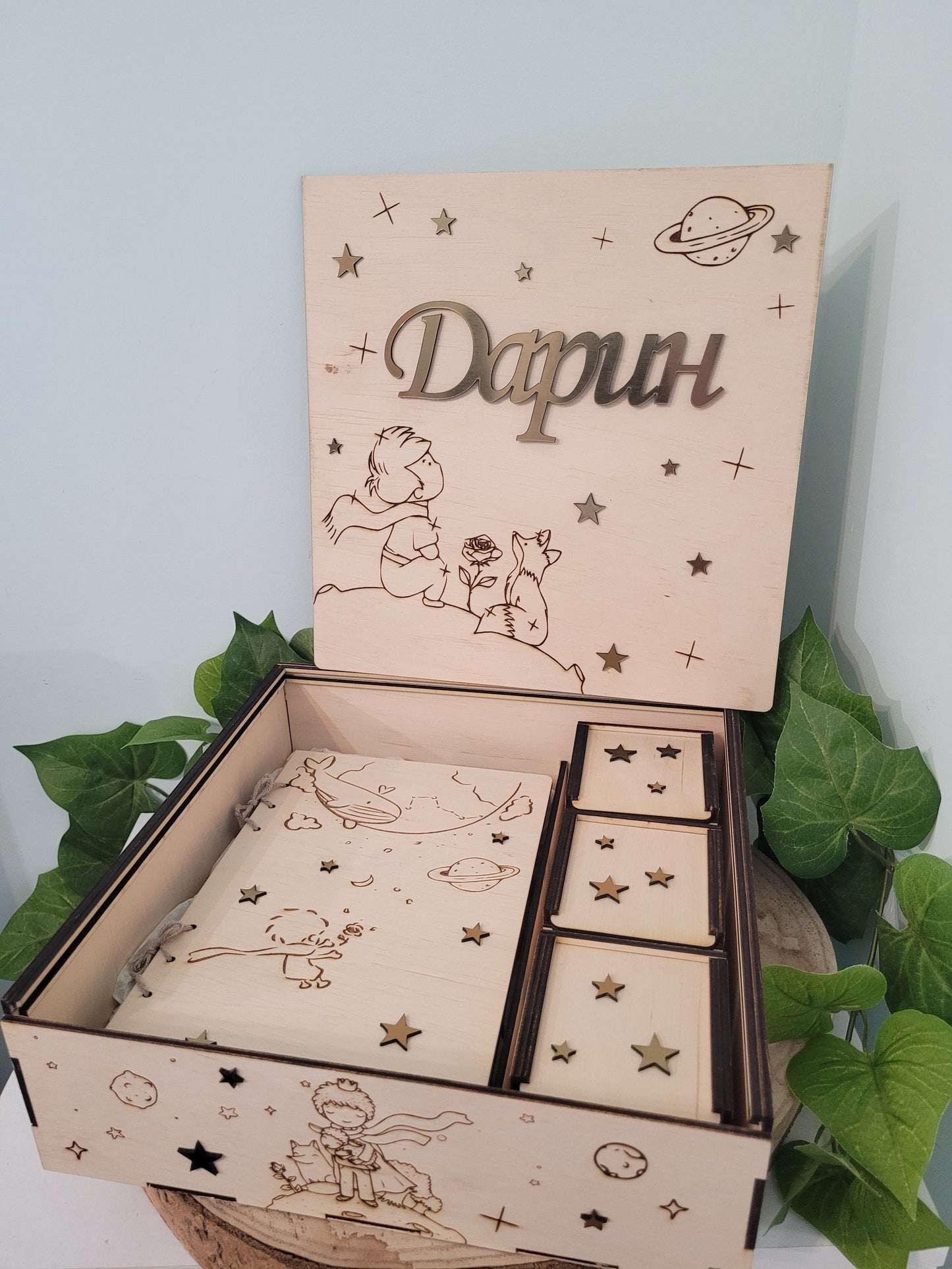 Baby Memory Boxes and Photo Album Set – Personalized Keepsake Gift