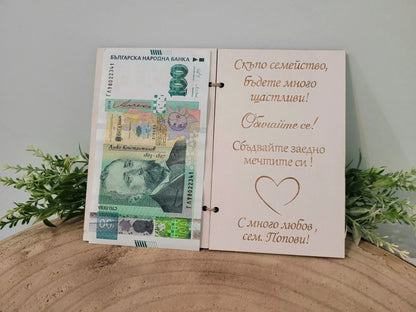 Newlyweds Wishes & Money Card – Personalized with Gift Givers’ Names & Text