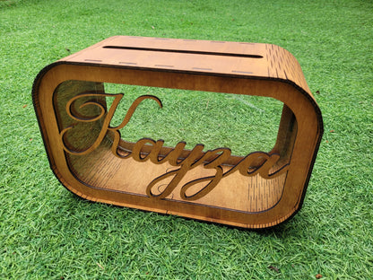 Плик-Кутия за Пари и Пожелания – Персонализиран Дървен Подарък